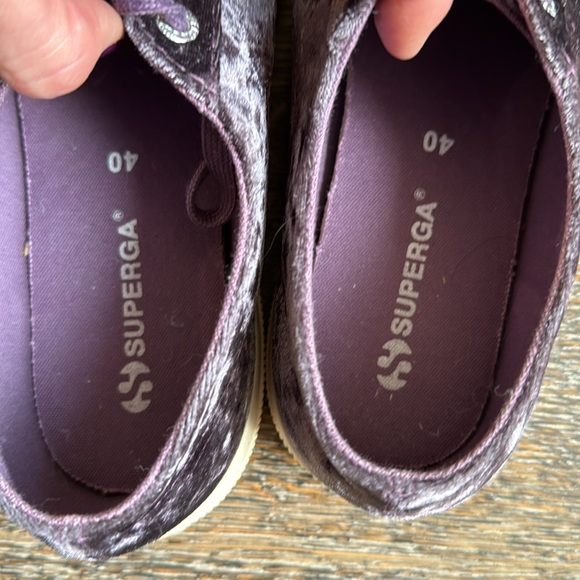 Superga Purple Velvet Sneakers 40 Women’s 9 - Picture 6 of 6